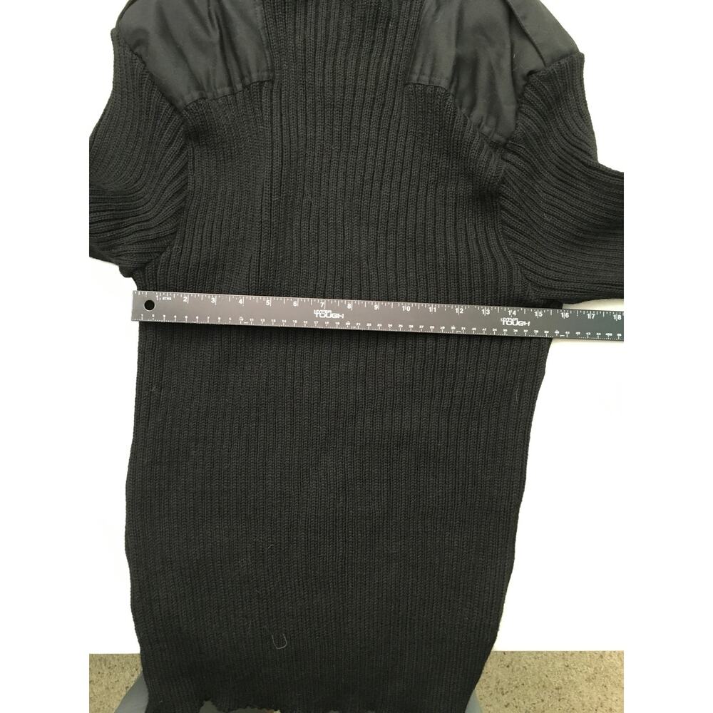Citadel Men's Size 48 Black Military Wool Sweater Patches Durable, Warm​ - Picture 6 of 6